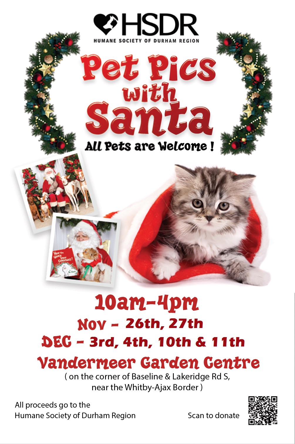 Celebrate the holiday season with Pet Pics with Santa!